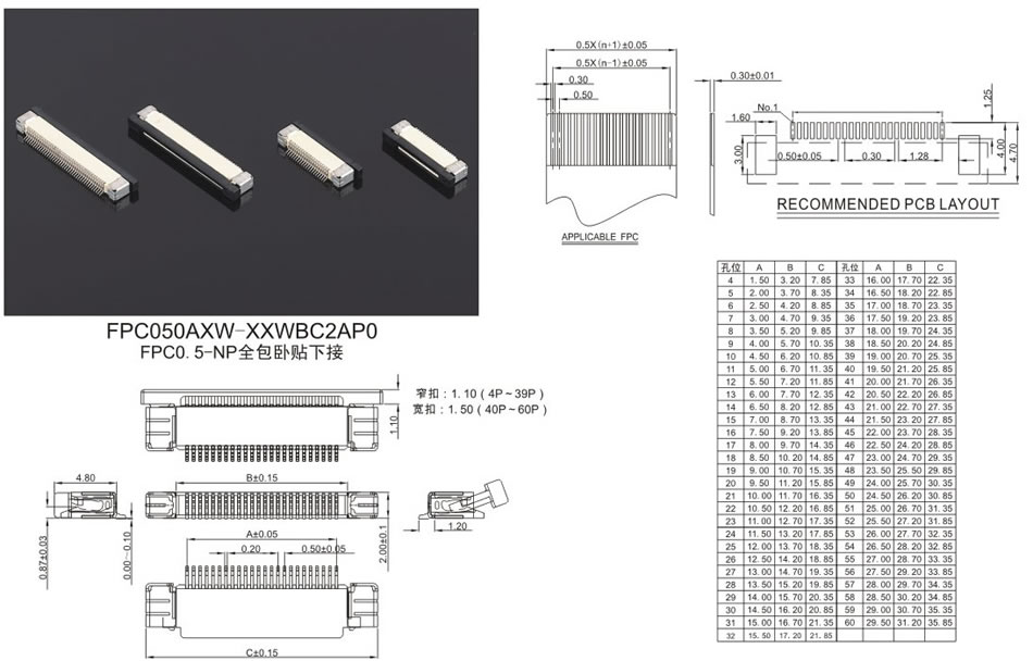 FPC連接器系列:18-1